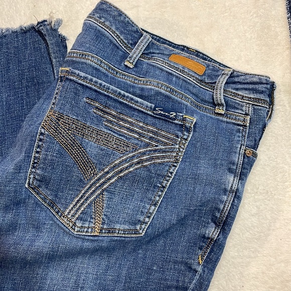 Seven 7 Straight Women's Blue Jeans - Picture 2 of 11